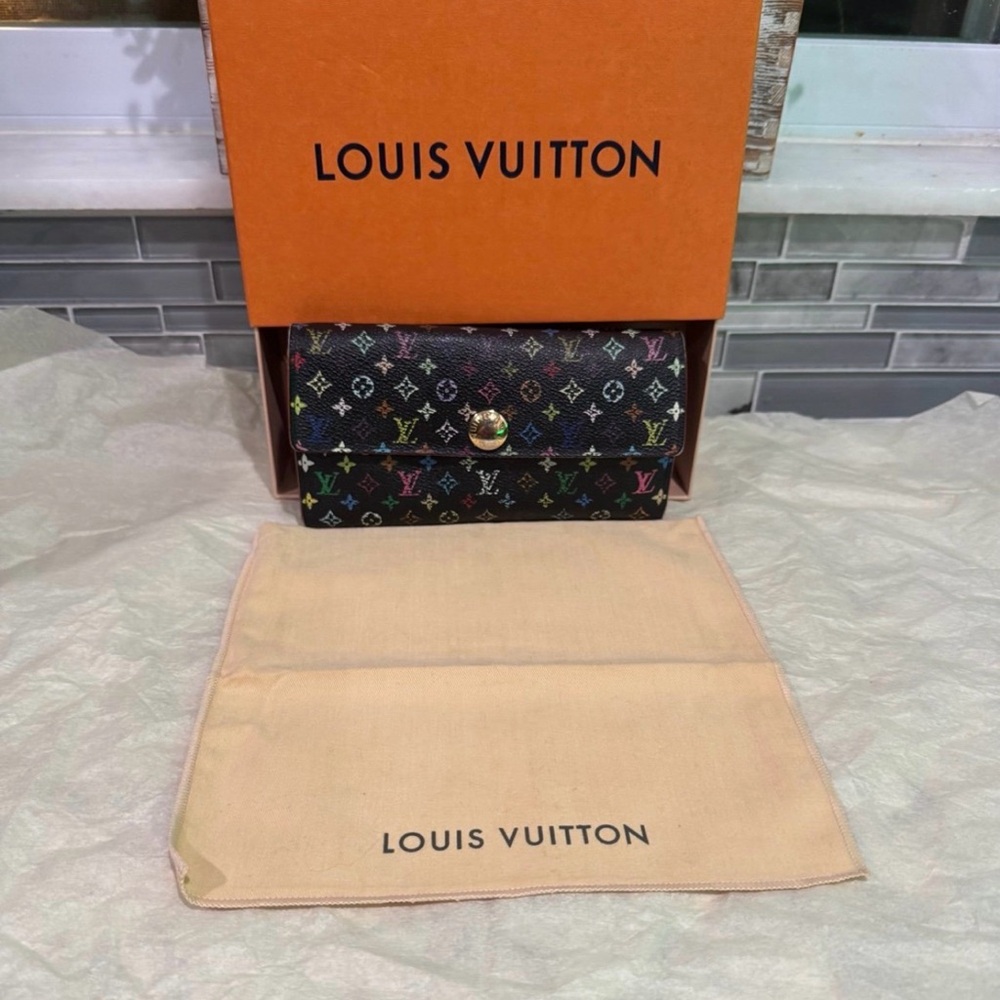Louis Vuitton Murakami Multicolor wallet and dust bag